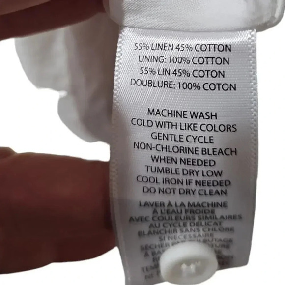 BeachLunchLounge Alina Stripe Linen Blend Shift Dress Beach Sky Blue Size XS - Picture 8 of 8